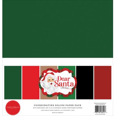 Carta Bella Dear Santa Cardstock - Solids Kit